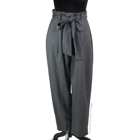 1901 Pants - 1901 Women's Paper Bag High Waist Grey Trousers